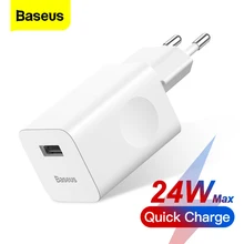 Baseus 24W USB Charger Quick Charge 3.0 QC3.0 Fast Charging USB Wall Phone Charger Adapter For iPhone 12 11 Pro XS Max XR Xiaomi