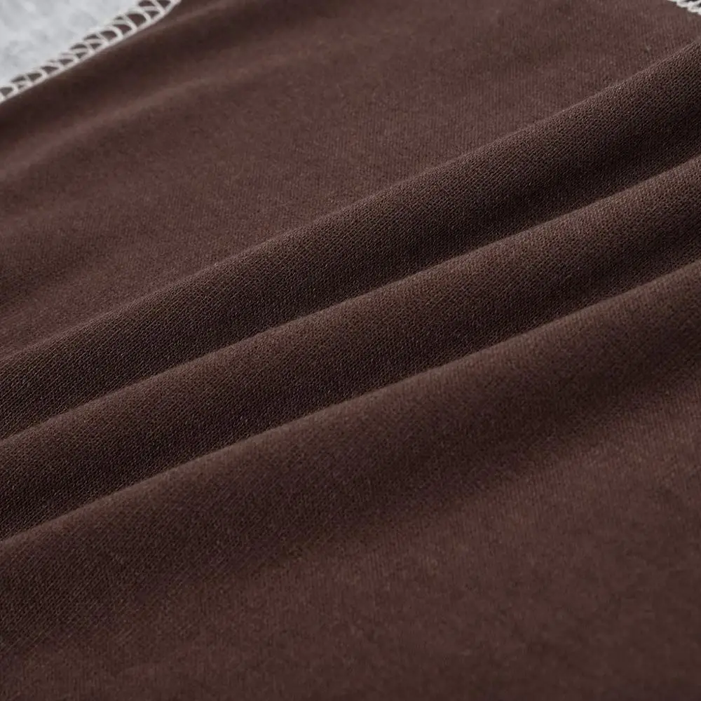 Модные Лоскутные толстовки Женская Повседневная Толстовка пуловер с длинным