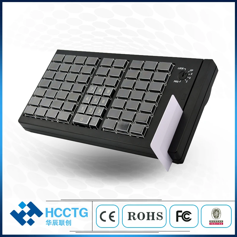 66 Keys Mini POS Programmable Keyboard all in one pos terminal MSR--KB66M