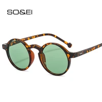soei fashion round sunglasses women vintage rivets decoration jelly color eyewear outdoor men punk shades uv400 sun glasses
