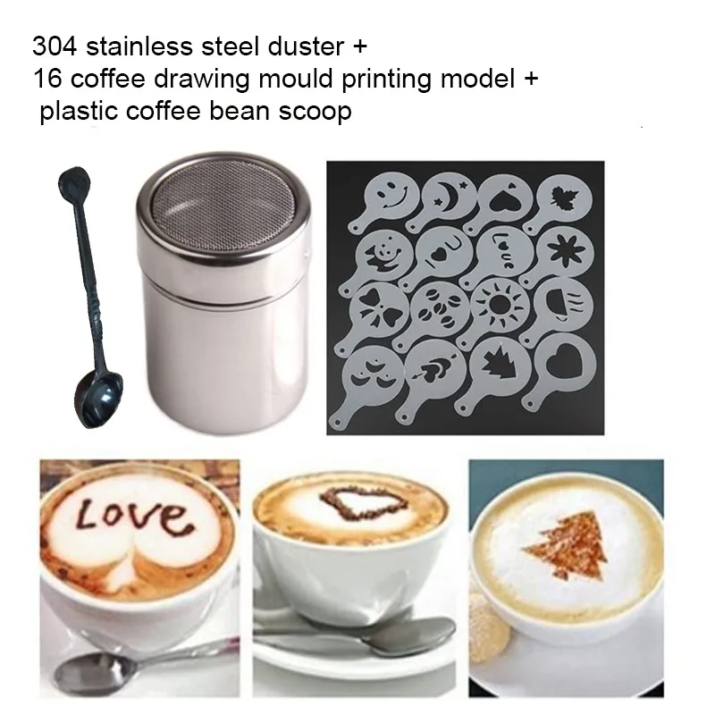 1 шт/1 комплект Нержавеющая сталь посыпать какао корицы и сахара газовое Сетчатое