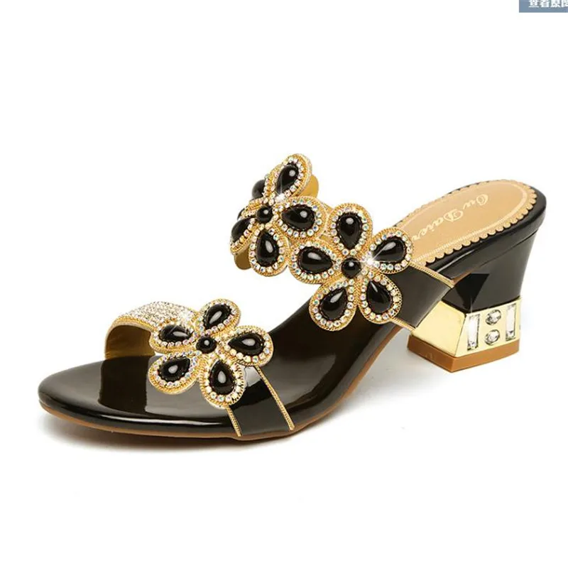 

Сандалии женские на толстой подошве, элегантные модные повседневные пляжные туфли с открытым носком, на среднем каблуке, яркие, золотистые, ...