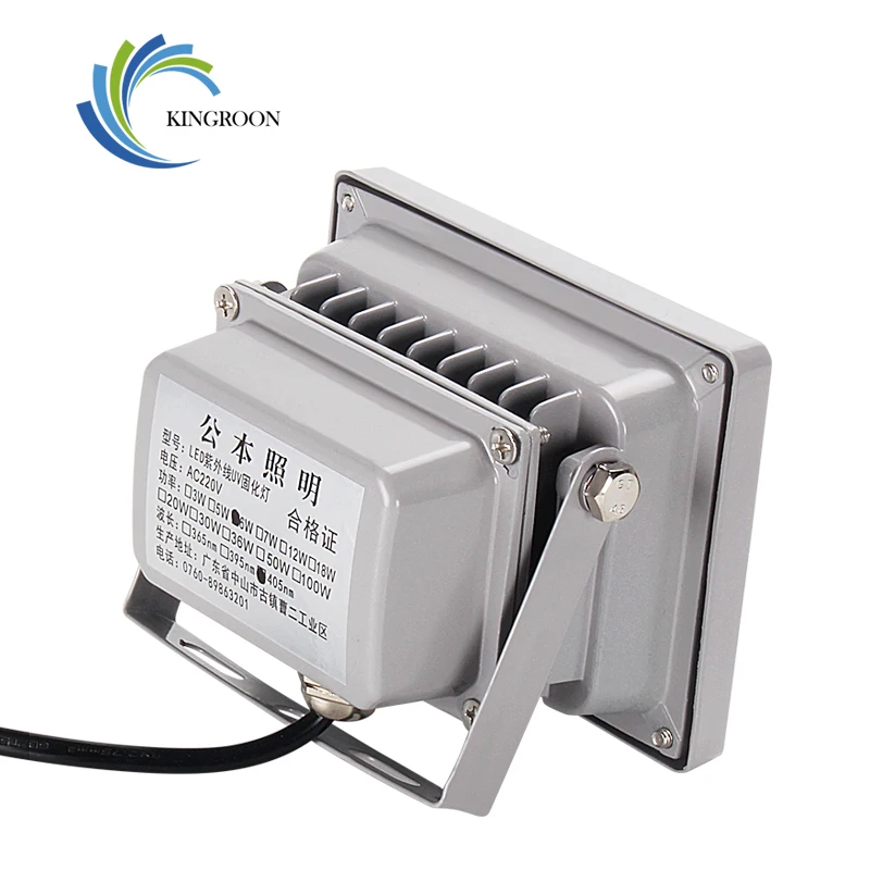 kingroon 110 260v 405nm uv led resin curing light lamp for sla dlp 3d printer photosensitive accessories free global shipping