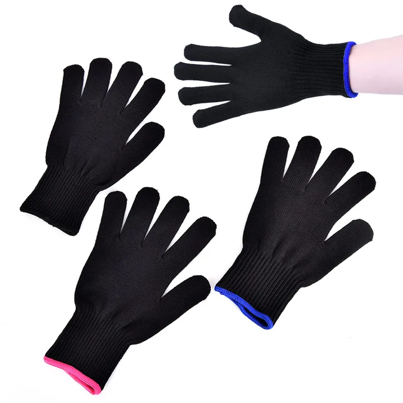 

Hot 1Pc Hair Styling Heat Resistant Glove Tool For Curling Straight Flat Iron Black Heat Glove For Curling Iron Gloves