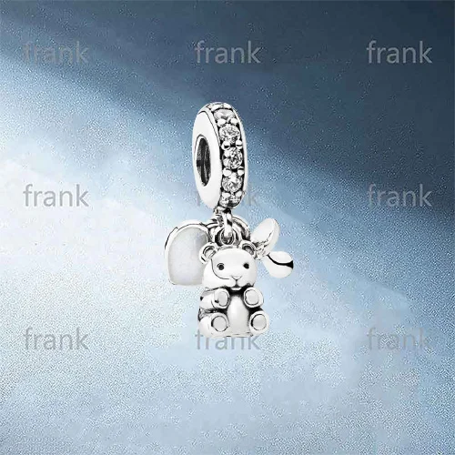 

2021 New Cartoon Cute Baby Bear Mini Fashion Heart-shaped Sterling Silver Pendant As A Gift for Ladies 792100CZ