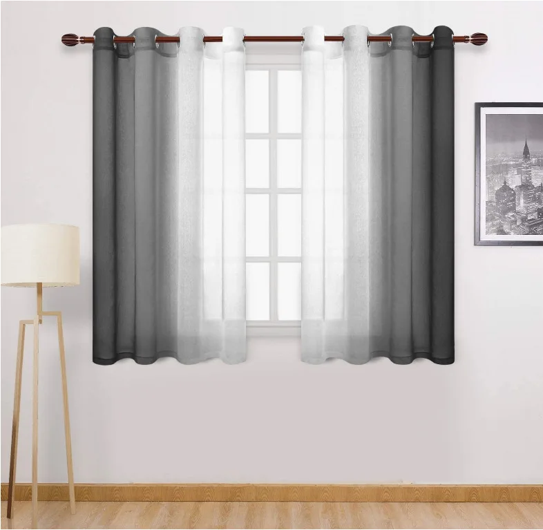 

Gradient Blackout Curtains for Living Room Bedroom Kitchen Window Treatments Blinds Curtain Home Decoration Tulle Drapes Panels