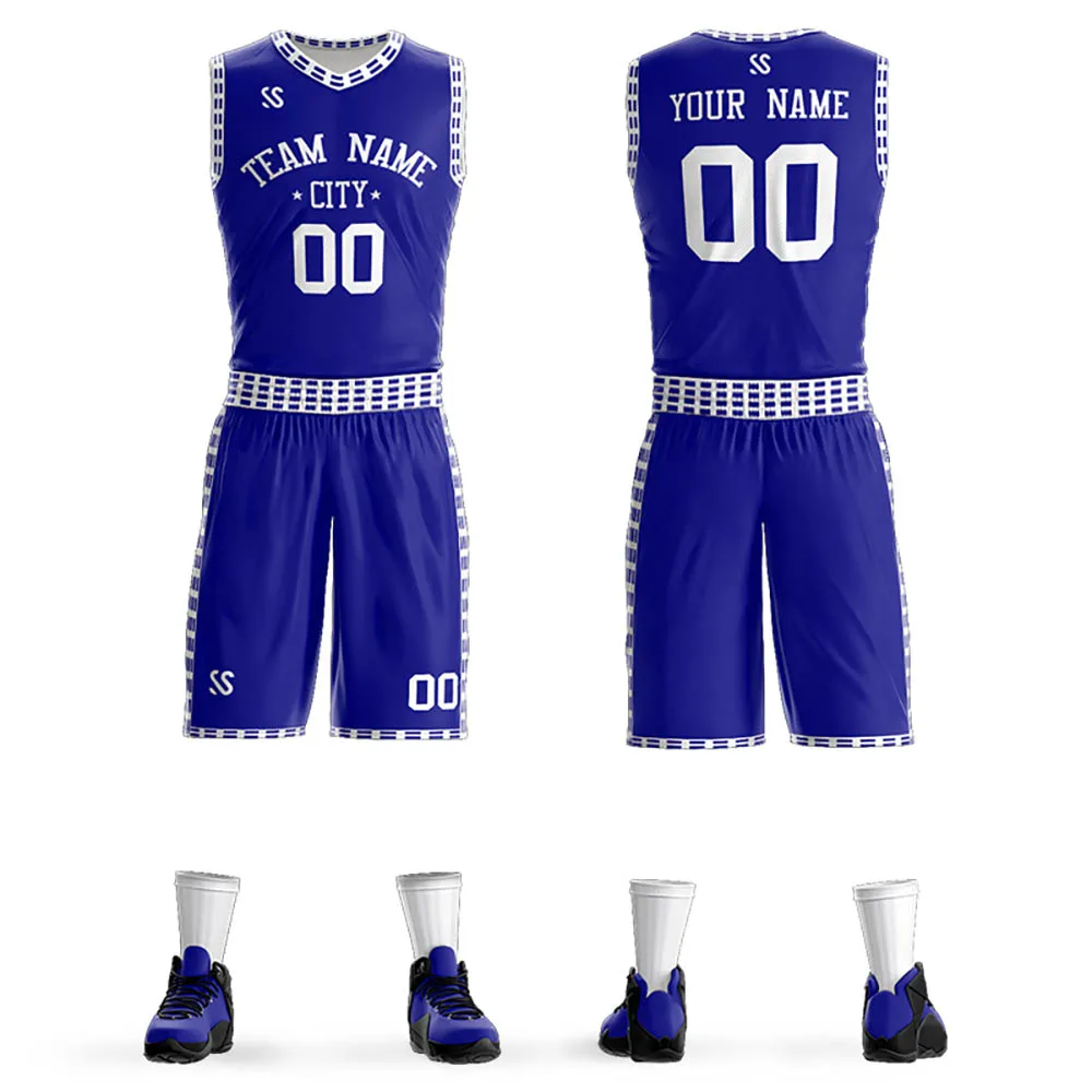 

Cheap Custom Men Youth Basketball Uniform Jersey Breathable Sport Kits Customized Design Any Style Wholesale