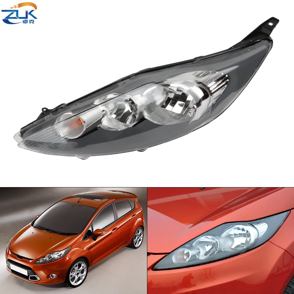 ZUK левый или правый передний бампер фары головной свет лампы для Ford Fiesta 2009 2010 2011 2012