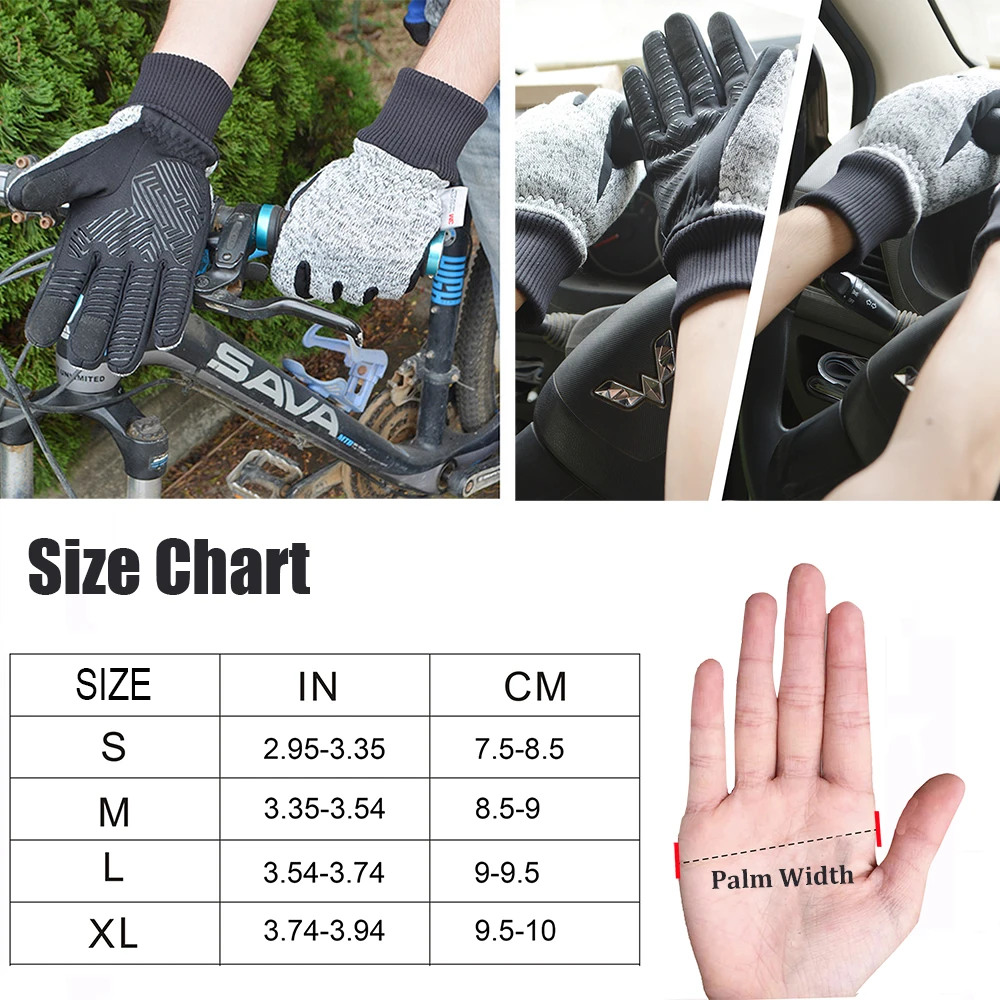 MOREOK, вязаные, 3M, Thinsulate, зимние, полный палец, сенсорный экран, термальные, для спорта на открытом воздухе, MTB, велосипед, велосипед, велосипедные перчатки для мужчин