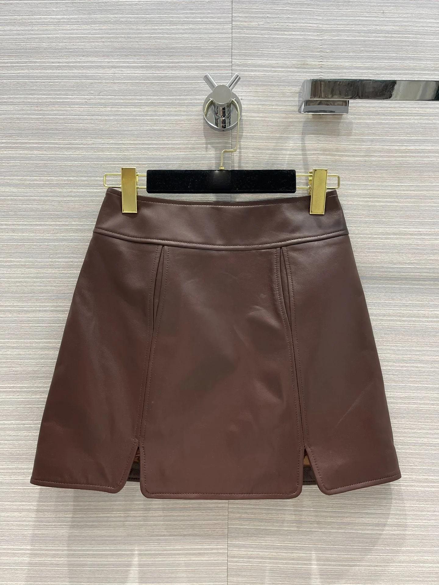 Luxury 100%Sheepskin Skirts Sets for Women Summer 2021 New High-end Brand Slim Solid Vest Tops with High Waist A Line Skirt Lady