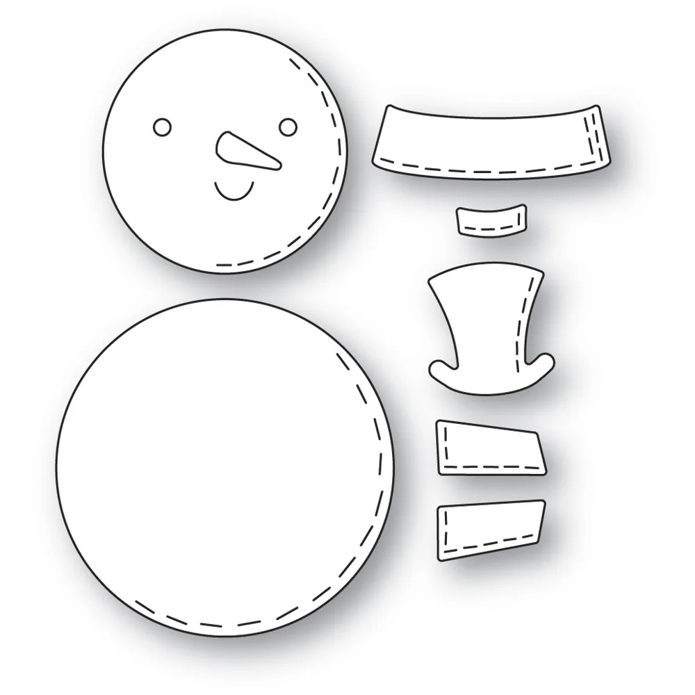 

Whittle Friendly Snowman New Metal Cutting Dies Scrapbook Diary Decoration Stencil Embossing Template Diy Greeting Card Handmade
