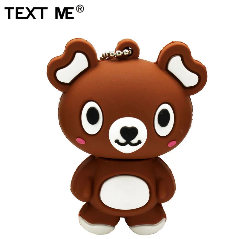 TEXT ME симпатичный картонный медведь модель usb флэш накопитель 4 ГБ 8 16 32 64 флешка