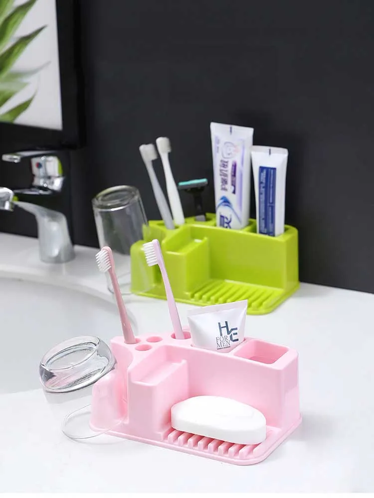 Multifunction Toothbrush Cup Toothpaste Holder Soap box Makeup Dental Brush Rack Bathroom Accessories organizer Washroom Tools