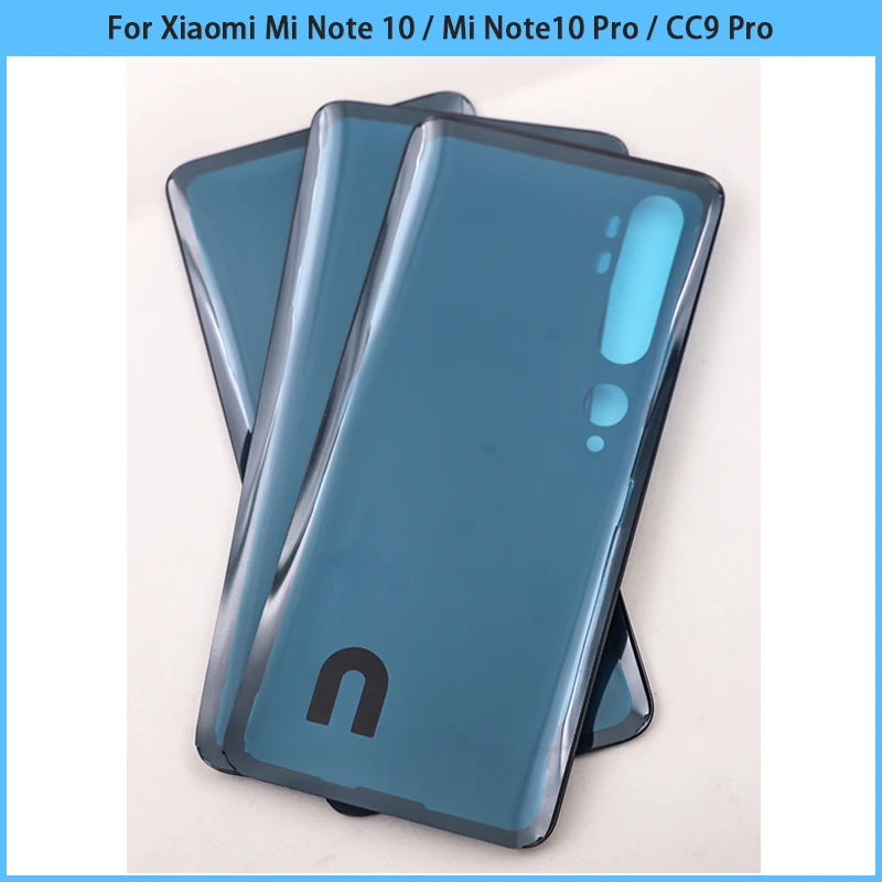 For Xiaomi Mi Note 10 Pro Battery Back Cover 3D Glass Panel Rear Door CC9 Note10 Housing Case Replace | Мобильные телефоны и