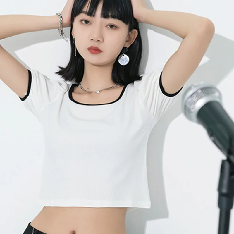 

Summer Tees Top Women Clothes Streetwear T-Shirts Mujer Short T Shirt O-Neck Short Sleeves Blusas Polyester Harajuku Femme