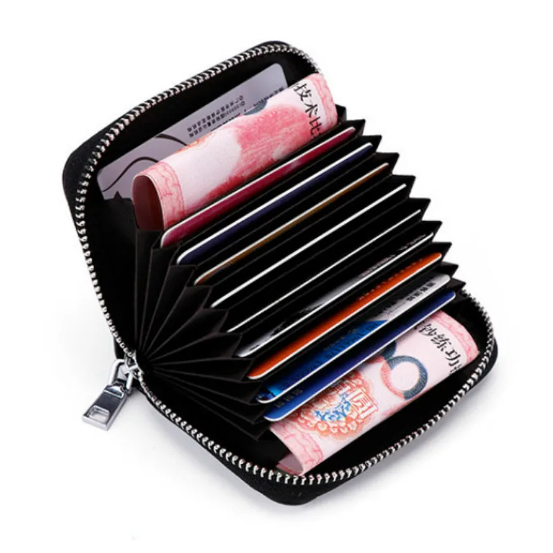 1 шт. визитница из натуральной кожи держатель для кредитных карт женский карман