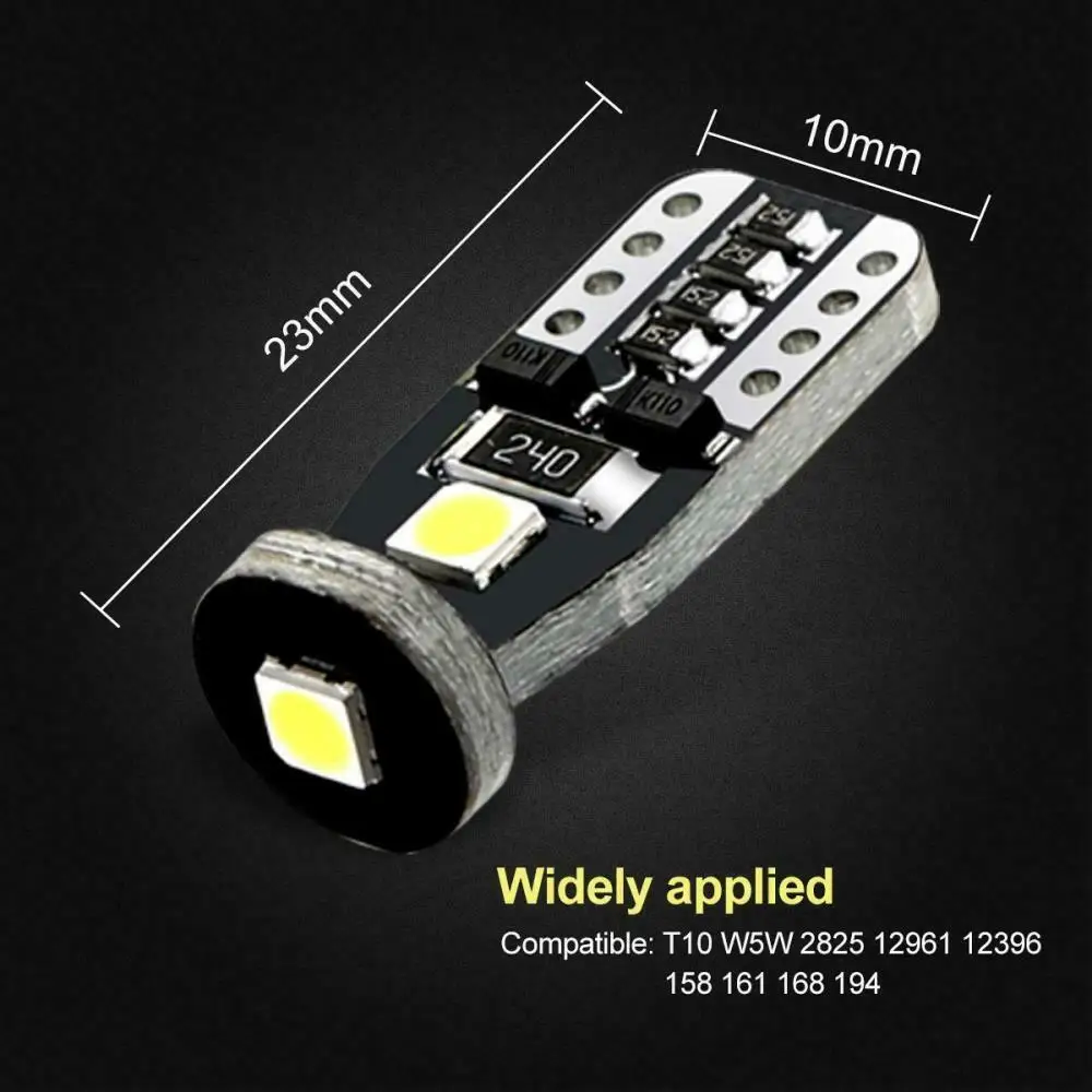 Лампы для номерного знака автомобиля Krator 6 шт. цвет белый Canbus T10 3SMD 3030 194 168 |