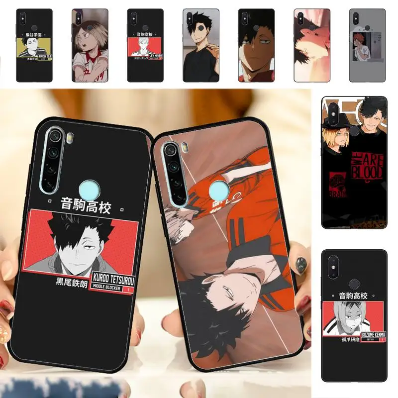 

YNDFCNB Haikyuu Nekoma Anime Phone Case for RedMi note 7 8 9 6 5 4 X pro 8T 5A