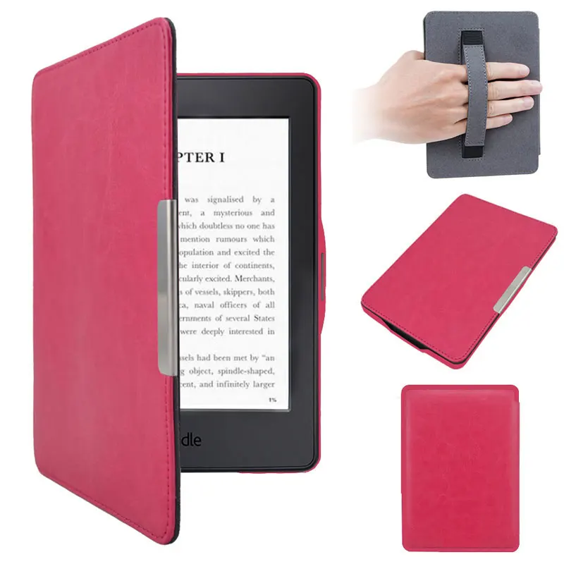pink Книга Обложка кожаный чехол для Kindle Paperwhite электронная книга ридер Pocketbook Elektronik электронная книга - Цвет: pink