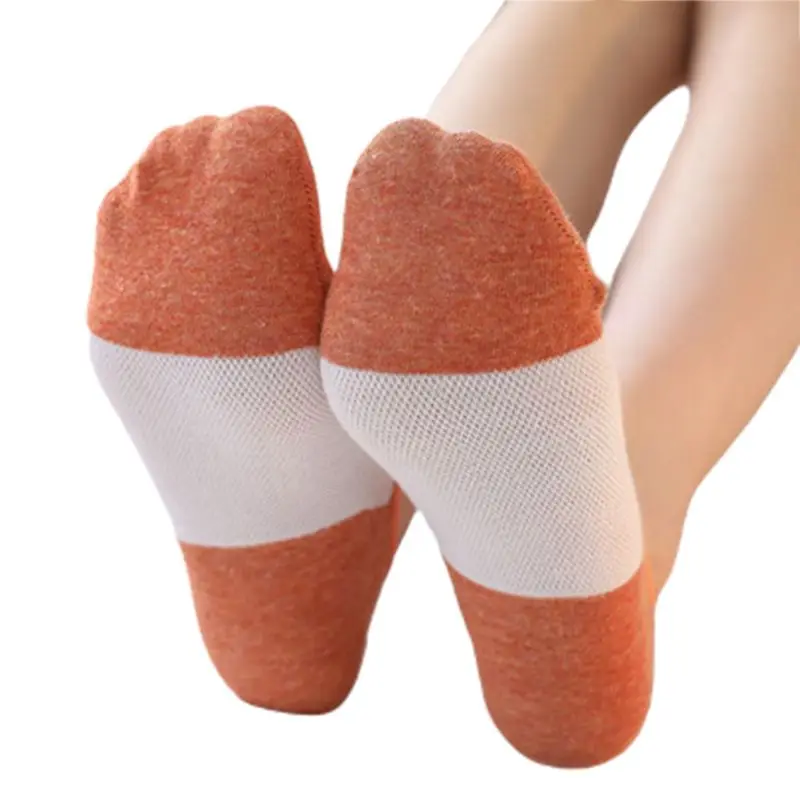 Милые жаккардовые невидимые носки башмачки с рисунком кота из мультфильма для