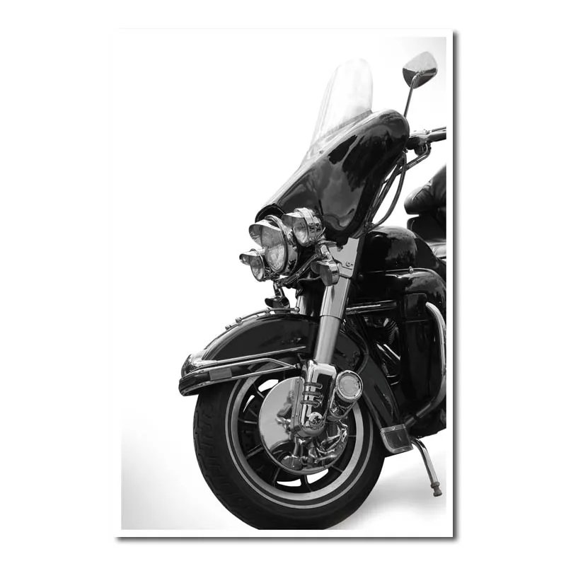 

Personalized Custom Decorative Canvas Painting Black And White Motorcycle Animal Lion Lotus Creative Living Room Hotel Decoratio