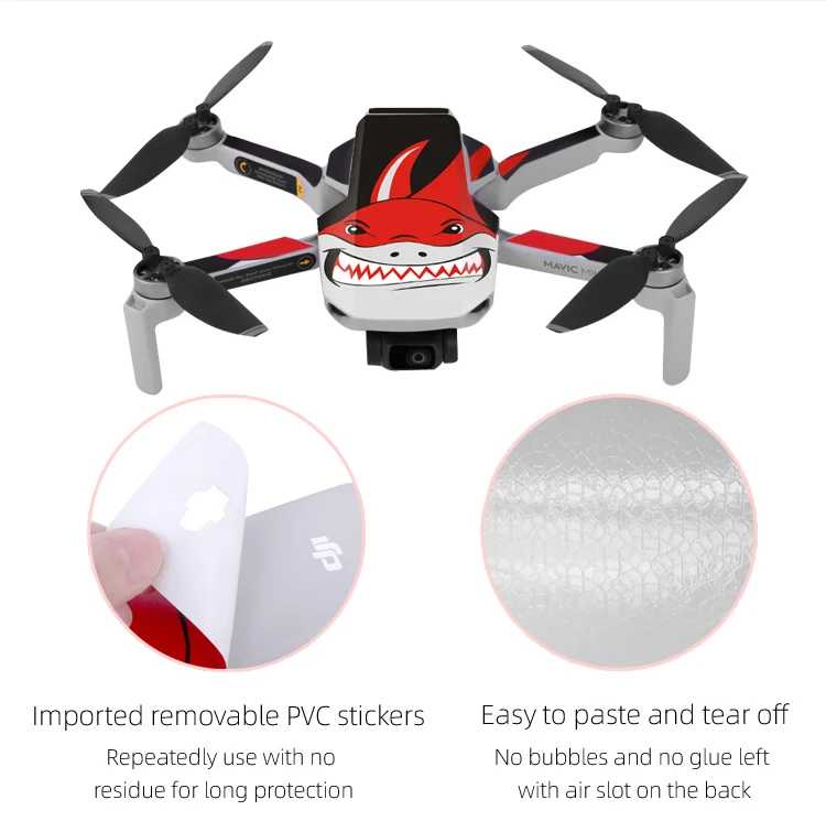 Красочные ПВХ наклейки для DJI Mavic Mini водонепроницаемая кожа для дрона корпус руки протектор для пульта дистанционного управления для Mavic Mini АКСЕССУАРЫ