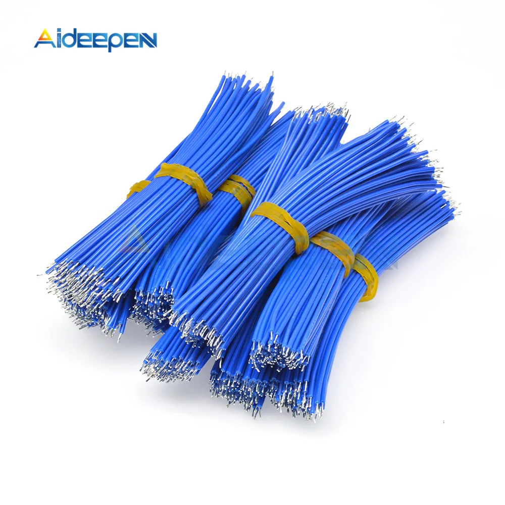 Набор проводов для пайки на плату, UL1007, 24AWG, двойная пайка, 100 штук, длиной 10 см, из олова с проводниками 6 цветов.