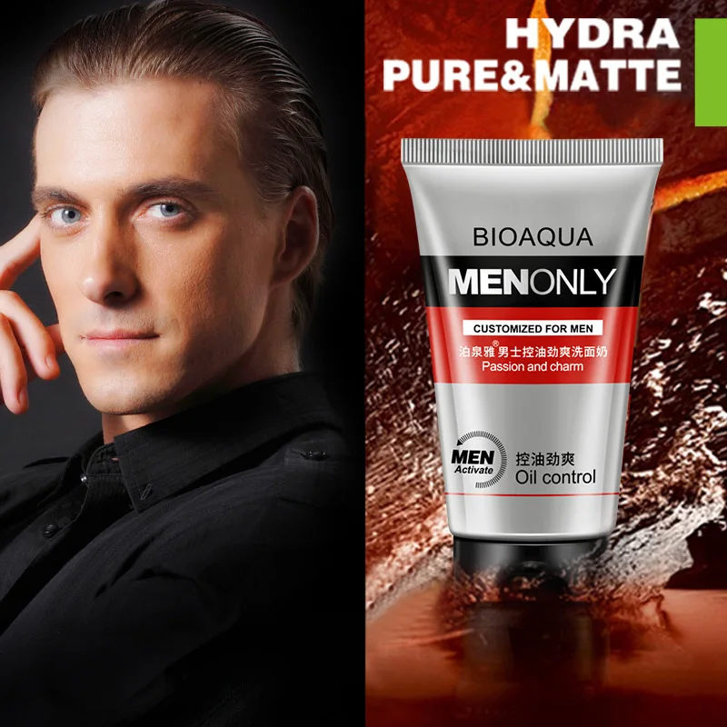 Очищающее средство для лица Bioaqua мужчин мытья контроль жирности Глубокая очистка
