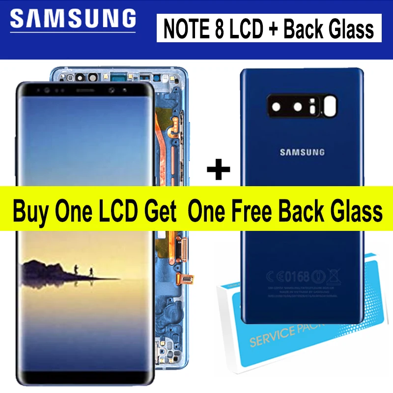ЖК-дисплей Super Amoled 6 3 дюйма для SAMSUNG Galaxy Note 8 N950 N950F сенсорный экран запасные части с