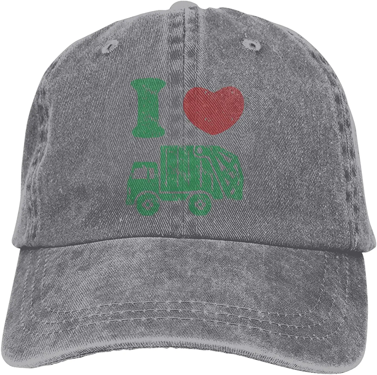 

Boys' I Love Garbage Truck Hat Distressed Adjustable Kids Baseball Cap Vintage Trucker Hat Adult Unisex Adjustable Dad Hat