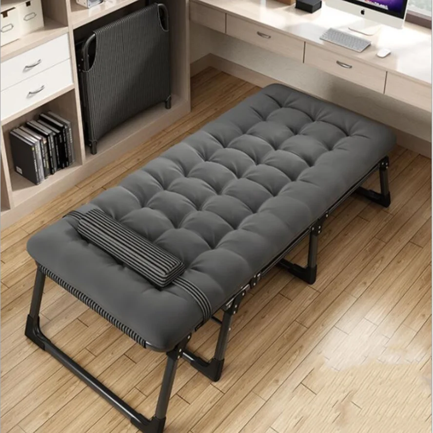 Folding bed single bed household simple lunch break bed office adult escort nap camp bed multifunctional recliner