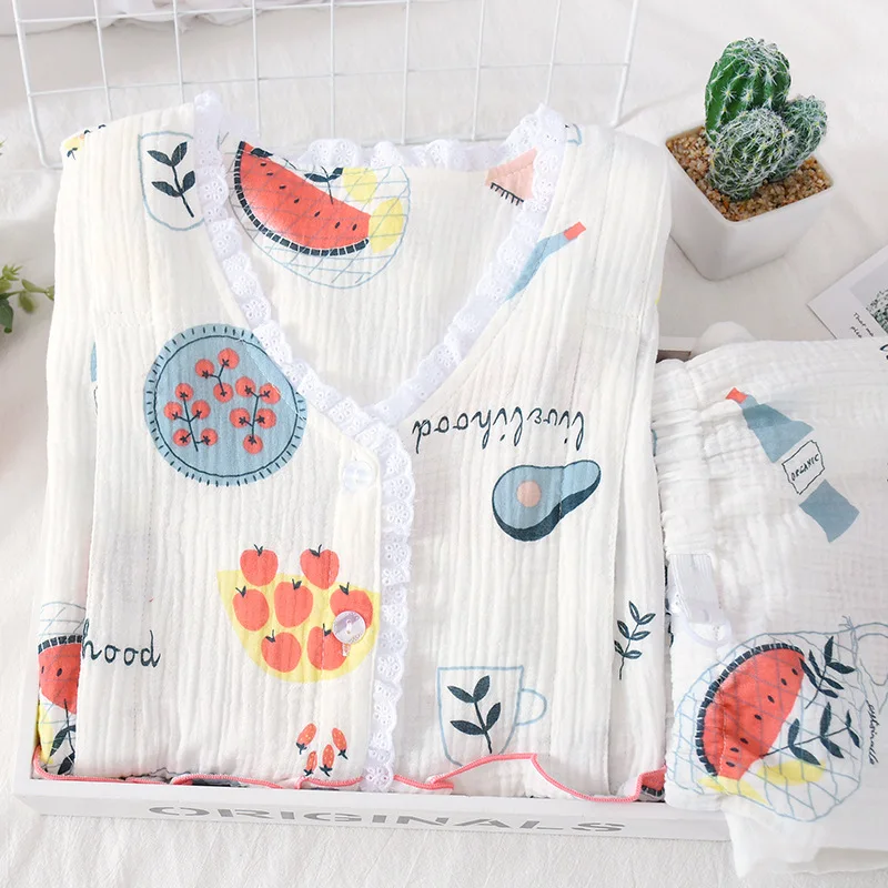 Сезон весна лето Тонкая марля Домашний сервис Послеродовой хлопок Zoubu Костюмы