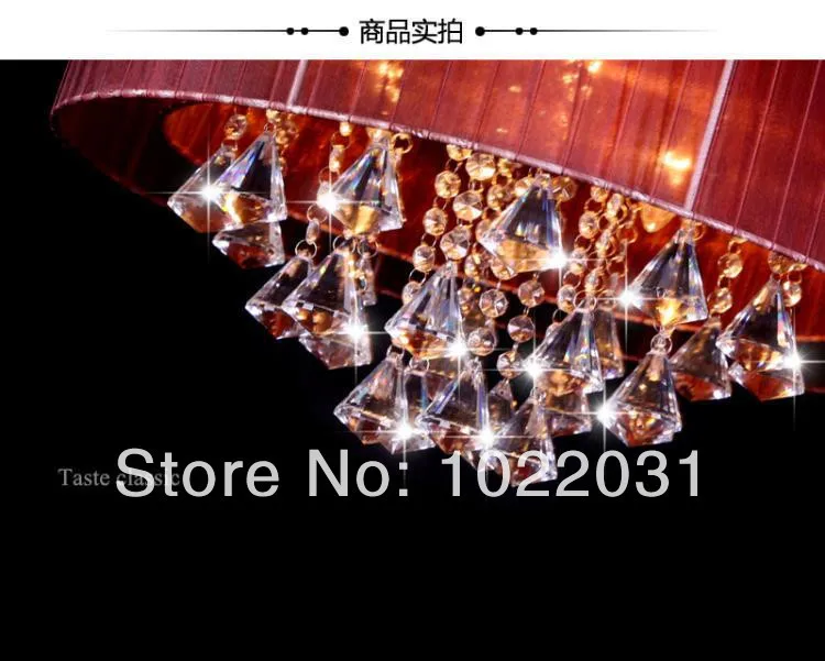 

NEW LED Crystal Light shade cloth lamp minimalist chandelier crystal chandeliers factory direct project