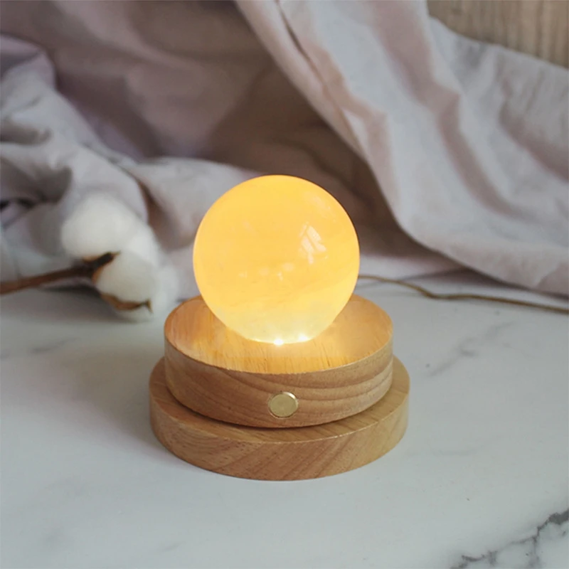 USB Творческий 3D хрустальный шар ночной Светильник прикроватный светильник из