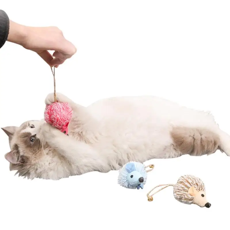 

Interactive Cat Toy Creative Realistic Plush Mice Shape Cats Toys With Bell Funny Kitten Teasing Playing Toy Pet Cats Supplies