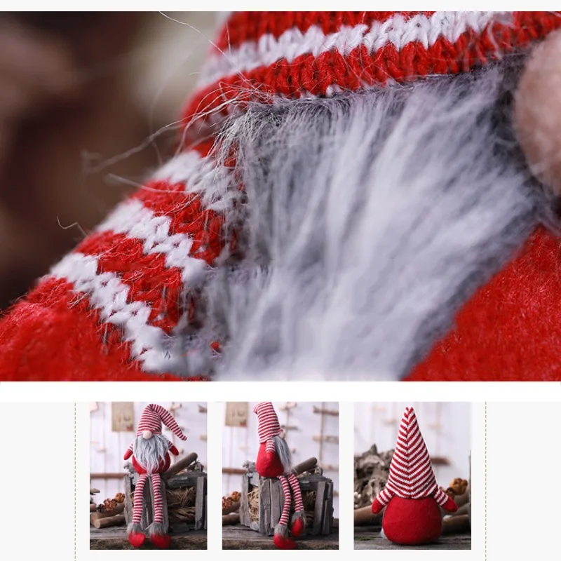 Christmas Swedish Santa Gnome Plush Hug Swedish Elf Doll Birthday Gift Table White Gray Christmas Decorations for Home New
