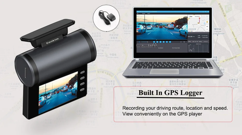 Conkim DVR видеорегистратор G200+ 1080P Full HD Wifi gps камера Автомобильный видеорегистратор Novatek чипы 170 градусов широкоугольный Автомобильный видеорегистратор