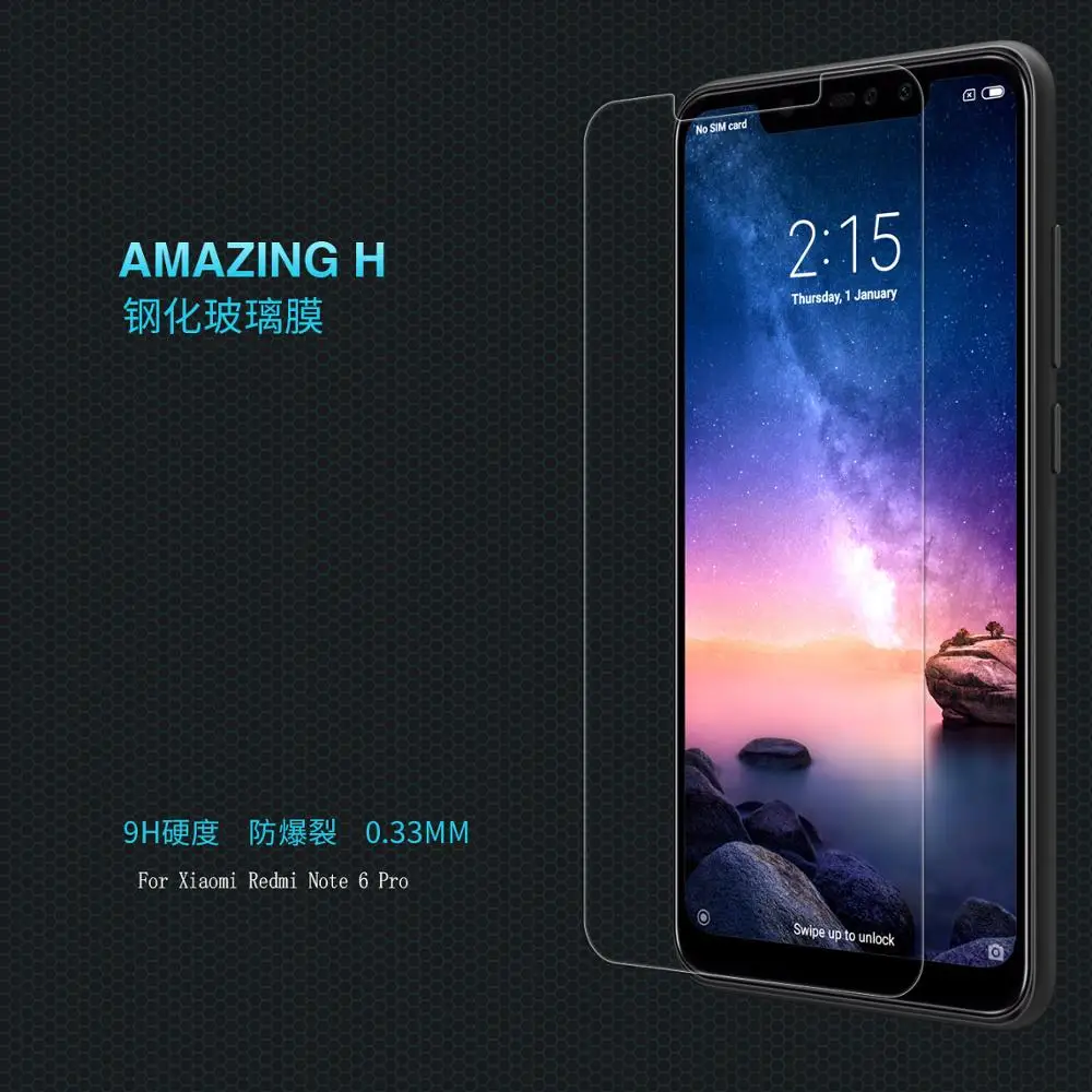 Для xiaomi redmi Note 8T PRO glass Nillkin H 0,33 мм закаленное стекло Защита экрана 9H для redmi 5A Note 6/Note 7 7 Pro крышка