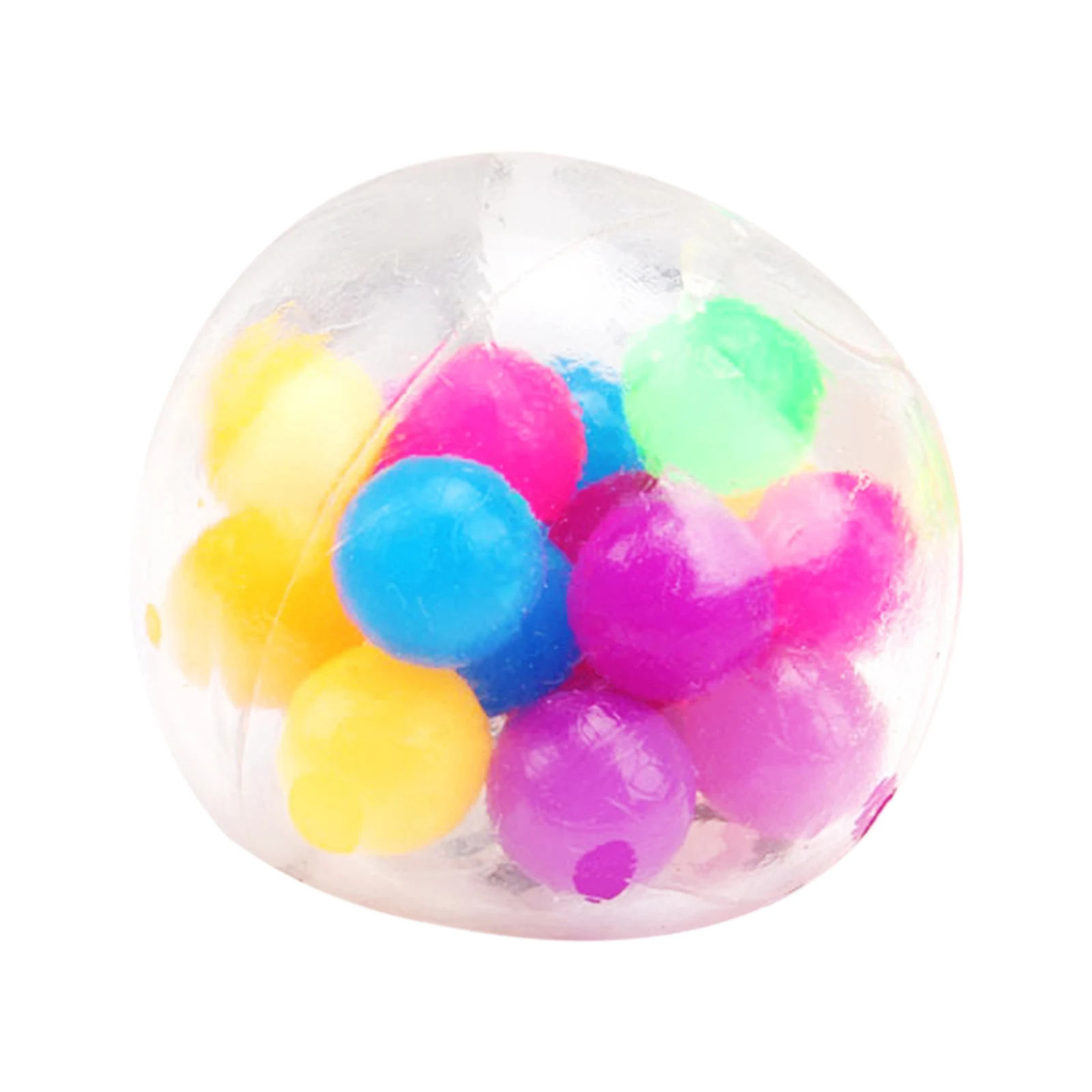 Spongy Bead Stress Ball Toy Squeezable Squishy Relief Anti-stress Toys Rainbow | Игрушки и хобби