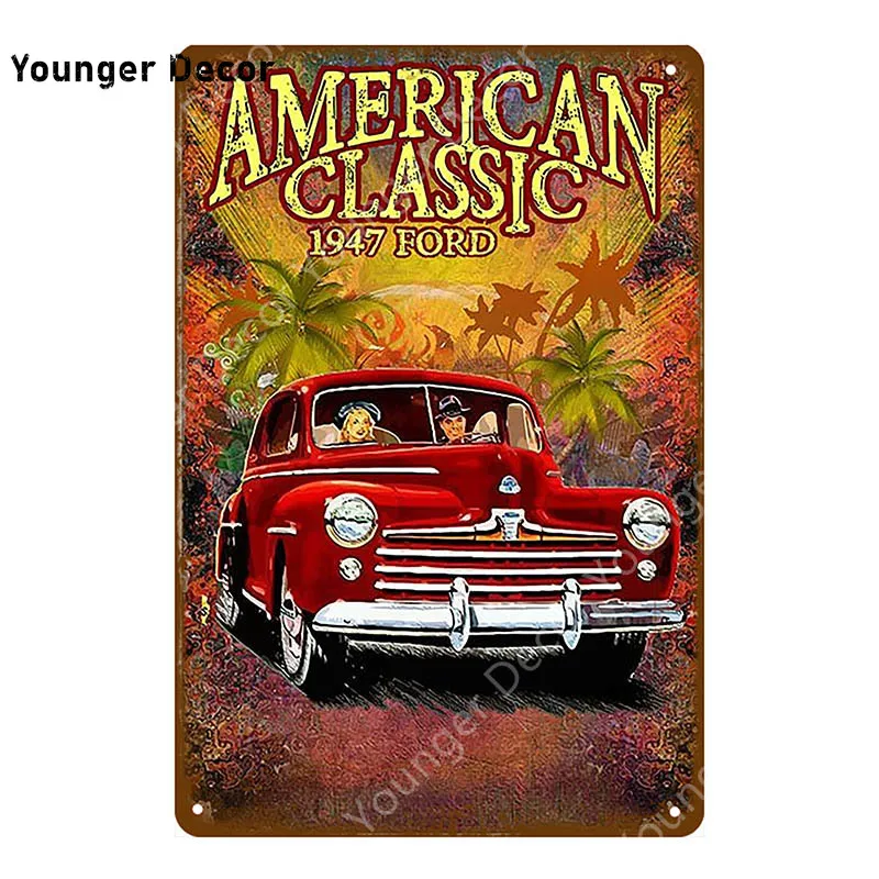 

American Classic Route 66 Car Metal Signs Rusty Nutz Decor Champion Motor Race Wall Poster Pub Bar Vintage Iron Plate YI-081
