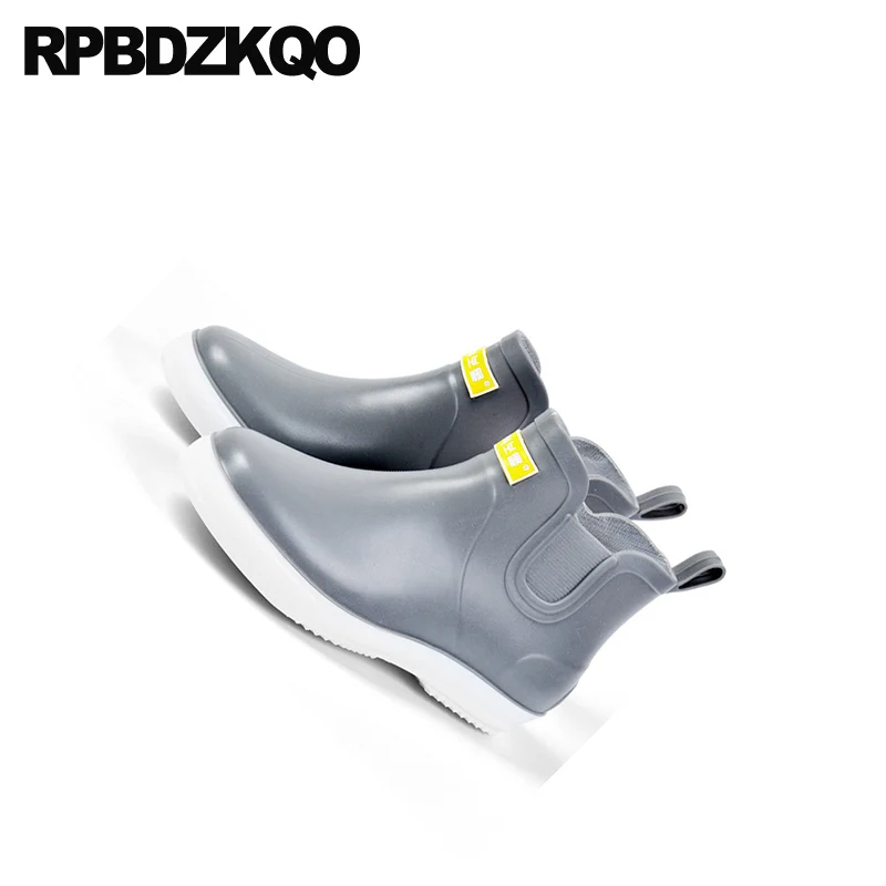 Дешевые дождевые резиновые пвх ботинки без застежки на размера плюс большой