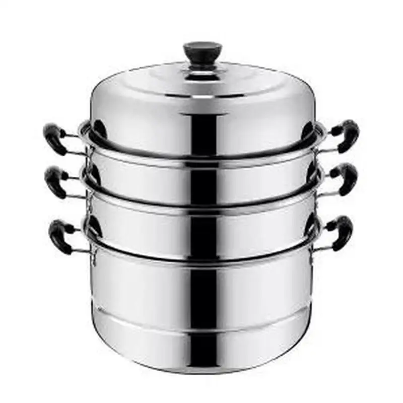 

Stainless Steel Steamer Multi-Layer Thickened Steamer Steamer Soup Griddle Double-Layer Gas Induction Cooker Steamer WJ32306