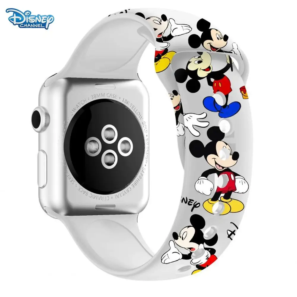Disney милые Микки и Минни Маус ремешок для часов для Apple iWatch,  ремешок, 4, 5, 6, силиконовый браслет на запястье, запасные части для  наручных часов iWatch, на возраст 1, 2, 3, ремешок | Электроника |  АлиЭкспресс