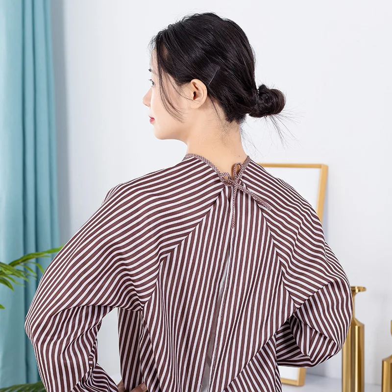 

New 2021 stripe waterproof and antifouling sleeve apron