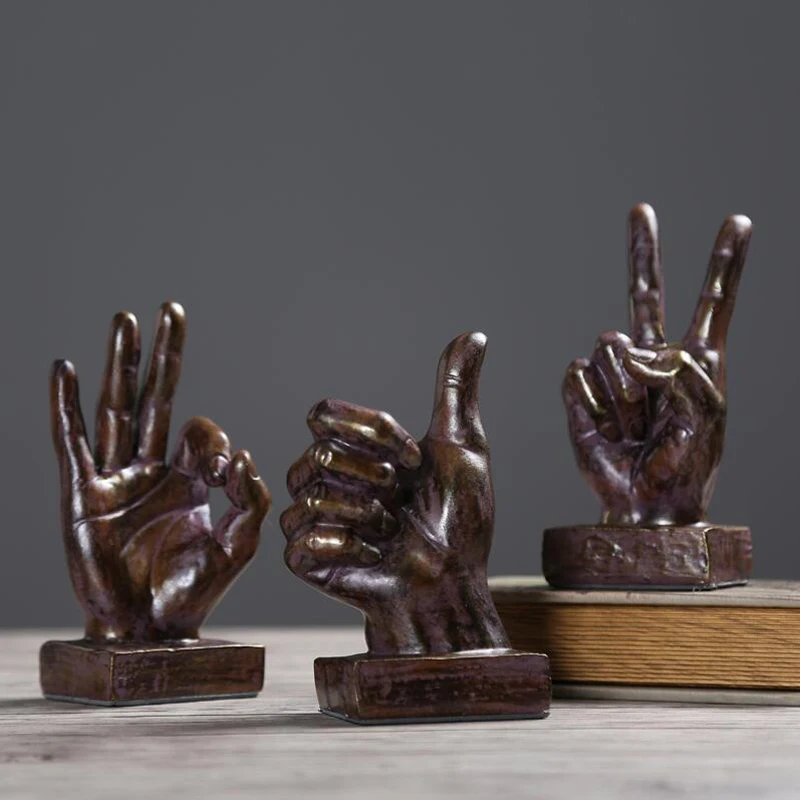 

Ретро-статуэтки на палец из смолы, статуи, орнамент, Художественная Скульптура, офисная мебель, ремесла, украшение, аксессуары для бара