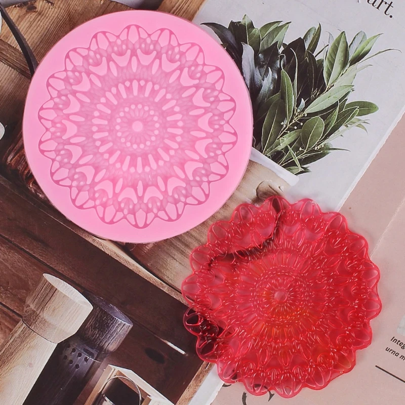 

3 Styles Lace Flower Resin Casting Molds Embossing Lace Fondant Moulds Tools J60E