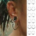 Женские круглые серьги-кольца, 3 пары, этнические, винтажные, металлические, европейские, богемные, ретро, круглые, ювелирные изделия ручной работы, E42