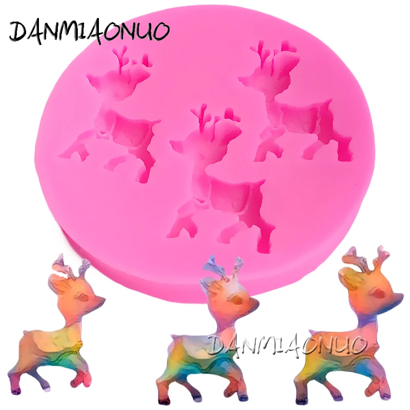 

DANMIAONUO A0109022 Christmas Deer Siliconen Mallen Silicone Moulds Sweets Cooking Decoration Chocolate Bar Mold Pastry