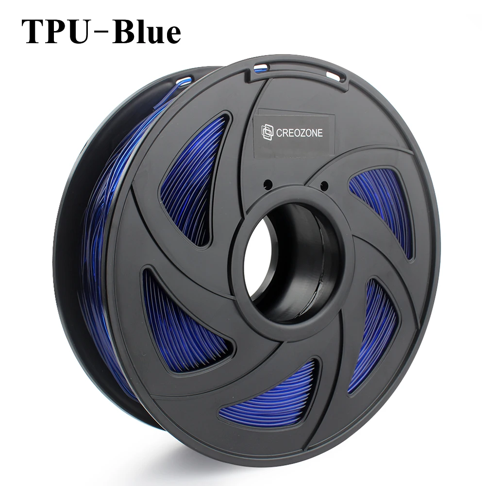 CREOZONE Высококачественная брендовая нить для 3d принтера 1,75 1 кг PLA ABS дерево TPU PetG PP PC Металлические Пластиковые Нити материалы для RepRap - Цвет: TPU-Blue