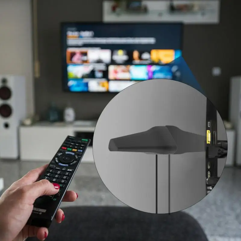 Черные HDTV-антенны на 300 миль ТВ-приемник внутренний цифровой ТВ-антенный